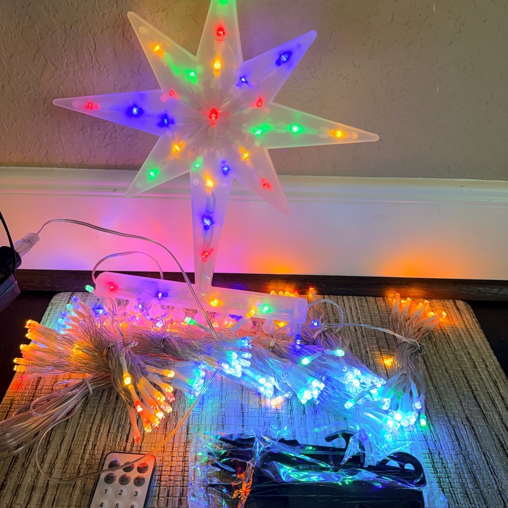 Multicolor LED Star Light Decoration with Remote Control